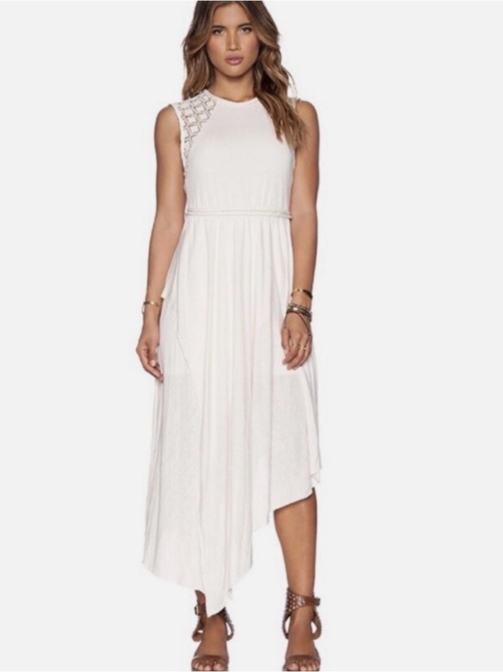 Free People flowy midi dress with slit